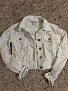 Lilly Pulitzer White Girls' Denim Jacket